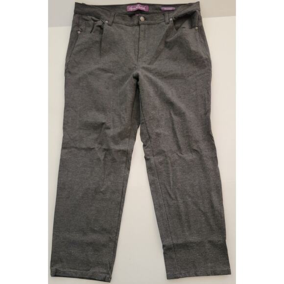 Lot of 2 Gloria Vanderbilt Amanda Ponte Black / Gray Pants Stretch 18W 39 x 26 - Picture 9 of 12